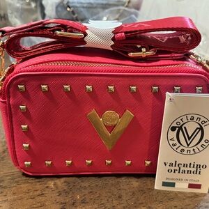Valentino Orlandi Hot Pink Studded Women's Bag